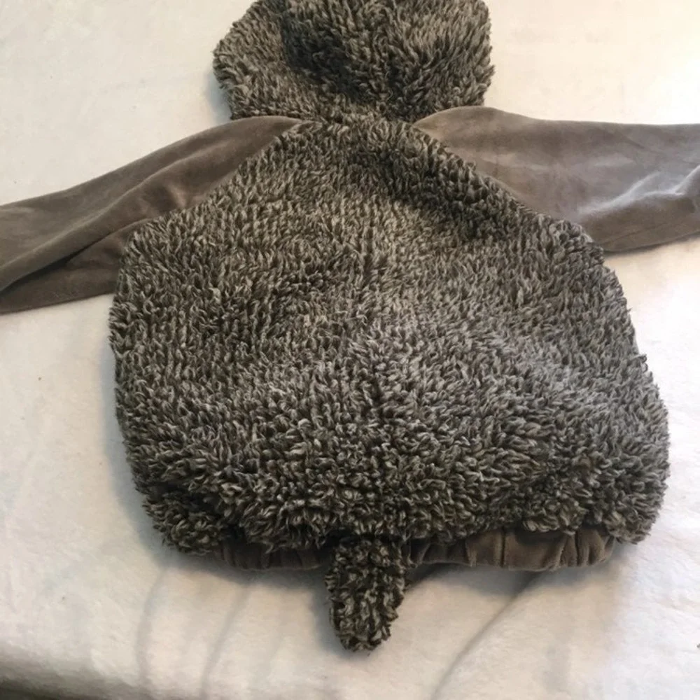 Target Costume Toddler 12-18M Brown Excellent Plush Faux Fur Hedgehog Hooded
